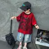 Conjunto de Verano para Niños 2026 Nuevo Elegante Fresco Ropa de Verano para Niños Moda Coreana Moderno Mangas Cortas Pantalones Cortos Conjunto de Dos Piezas Delgado