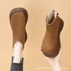 Zapatos Birkenstock de suela gruesa para mujer 2026 Otoño/Invierno Nuevo Estilo Botas Martin Botines Cortos Con terciopelo Cálidos Moda Botas de Nieve Zapatos de Algodón para Mujer