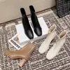 Botas de moda en stock para mujer, estilo coreano 2026, con suela gruesa, punta cuadrada, botines de tacón grueso, botas de tacón alto francesas adelgazantes
