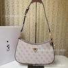 Bolso Minimalista Europeo y Americano Nuevo de Gs Guess para Madre e Hija, Bolso de Hombro Color Sólido Tipo Bollo con Colgante, Tapa de Solapa, Bolso de Hombro Cruzado