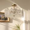 Lámpara de techo de cristal retro francesa dormitorio luz de lujo americana sala de estar estudio restaurante lámparas de entrada al por mayor