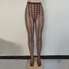 Nuevas Medias de Red Francesas Elegantes con Diseño de Planta, Flor y Pez, Medias Blancas Puras, Medias Antidesgarro, Leggings 6243