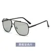 Gafas de Sol Metal Piloto Gafas de Sol para Conducir Hombres Verano Protección UV Gafas de Visión Nocturna para Conducir