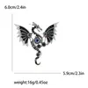 Año del Dragón Personalidad Exagerada Europea y Americana Dragón Occidental Dragón Volador Mecánico Broche Versátil Pin de Broche Aleación Esmalte