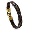 Pulsera de cuero trenzado de aleación europea y americana directa de fábrica explosión de ebay pulsera de cuero retro venta al por mayor al contado