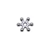 11x11 mm 0.72 g Plata Antigua DIY Aleación de Zinc Accesorios para Joyería Cuentas Espaciadoras