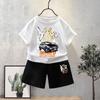 Ropa para niños directa de fábrica, traje de algodón de manga corta para verano para niños, nueva camiseta para niños 2024, ropa de verano para niños
