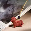 Colgante de Estambre de Flor Aromática para la Buena Fortuna, Accesorio de Cuentas Perfumadas, Llavero de Caballo Pequeño, Decoración de Bolsa