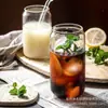 Taza creativa de vidrio para Coca-Cola, taza resistente al calor para bebidas, taza para té de leche y jugo, taza de agua transparente con limón al vapor personalizada