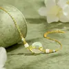 Pulsera de Nudo de Bambú Original Hebilla de Seguridad Pulsera de Jade Hetian Plata de Ley 999 Estilo Chino Nuevo Retro Pulsera Tendencia Nacional Joyería de Alta Gama