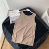 Camisola de Lino con Copos de Nieve para Mujer Verano Estilo Coreano Ropa Interior y Exterior Cuello de Huevo de Ganso Manga Corta Color Sólido Ajustado Holgado Camiseta