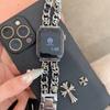 Adequado para applewatch Apple Watch iwatch78 geração pulseira de metal com corrente dupla punk retrô personalidade homens