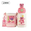 Taza Térmica Oso Estrella Doble Bebida Acero Inoxidable 316 Una Tapa Doble Bebida Boquilla para Beber Directamente Taza de Agua para Bebé Estudiante