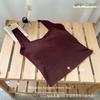 Colarinho Quadrado Puro Algodão Cinto Peito Almofada Camisola Colete Feminino Interior Vestindo Exterior Vestindo U-Back Curto Top Sem Mangas Confortável Bonito Voltar Roupa Interior