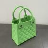 Bolso Tote Nicho Estilo Coreano 2024 Principios de Otoño Nuevo Bolso de Mujer Dopamina Personalizado Bolso Pequeño Bolso de Mano Rómbico Calado