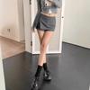 Otoño Nuevo Falda de Cadera Ajustada Falda Mini Chica Caliente Cintura Baja Abertura Traje Falda Corta Falda