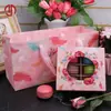 Caixa para Macarons de 6 unidades/bolo de caixa/chocolate/biscoitos/West Point/caixa de embalagem de alta qualidade com janela transparente