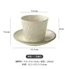 Juego de tazas de café de cerámica, taza con boca de cerdo, taza de capuchino, taza para latte art, taza para latte, estilo creativo retro de lujo ligero ins