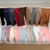 Leggings de Algodón para Niñas, Pantalones Lisos Nuevos de Primavera y Otoño, Pantalones Versátiles Dulces Estilo Coreano Color Caramelo Ajustados para Niños Pequeños