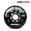 Patines de Ruedas Goma PU Ruedas 85A-90A Alta Elasticidad Resistente al Desgaste Freno Rueda Plana Flor Ruedas Accesorios para Patines Ruedas para Patines de Ruedas