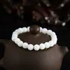 Pulsera de Jaspe Ruso de Círculo Único Verde Manzana 108 Cuentas de Buda Collar Largo Mismo Collar para Hombres y Mujeres Venta al por Mayor