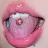 Uña de lengua de gota de aceite Aobao imitación uña de lengua de personalidad de nicho anillo de lengua de acero inoxidable decoración de lengua de acero de titanio nueva joyería de piercing de cuerpo humano