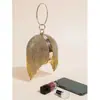 Moda europea y americana transfronteriza de alta gama con borlas de diamantes de imitación, bola de oro, pulsera de diamantes redondos, vestido de princesa socialité, bolso de mano para cena