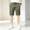 Shorts Esportivos Casuais Masculinos de Verão Estilo Coreano, Soltos, Respiráveis, Seda Gelada, Secagem Rápida, Correfriantes, Shorts de Cinco Pontos com Etiqueta Preta para Uso ao Ar Livre