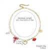 Conjunto de joias para o Dia dos Namorados transfronteiriço: pulseira e colar de rosa vermelha, colar de coração elegante e sofisticado para o Dia dos Namorados