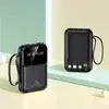 Banco de Energía Mini al por Mayor con Cable Incorporado 20000 Mah Gran Capacidad Compacto Portátil Regalo Fuente de Alimentación Móvil Impresión