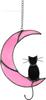 Decoración Acrílica de Gatito 2023 Gatito Lunar para Colgar en la Ventana Atrapagatos Mascota Regalo Memorial por Pérdida