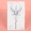Adesivos de Tatuagem Temporária Alados Estilo Literário Misterioso Transfronteiriços com Linhas Delicadas e Atmosfera Adesivos à Prova d'Água e Duradouros