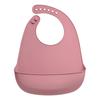Babero de silicona para comer para bebés con 6 botones, fácil de limpiar, impermeable, a prueba de fugas y con bolsillo para saliva sucia.