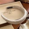 Diadema de lana alta craneal vintage mezclada otoño e invierno simple todo fósforo diadema perezosa para lavarse la cara en casa para mujer