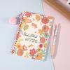 Cuaderno de espiral blanco pequeño de 48K con superficie suave, estilo europeo y americano para niños y estudiantes, personalizable para Navidad