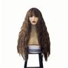 Peluca para Mujer con Cabello Largo y Rizado, Permanente de Maíz, Rizos de Lana Naturales y Realistas, Fideos Instantáneos, Ondas Grandes, Gorro de Fibra Química, Comercio Electrónico Transfronterizo