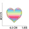 Nuevo Parche de Tela Bordado a Máquina Adhesivo Cara Sonriente Degradada Color Amor Bordado Adhesivo Ropa Decorativa Sello Bordado
