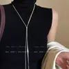 Cadena de Suéter con Borlas de Lujo Ligero Otoño e Invierno Nicho Corazón de Saturno Collar Largo Combinación para Suéter Accesorios No Contrastantes