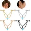 Deseo Cadena de Mancuernas Europea y Americana de Amazon Colgante Turquesa Aretes de Hueso de Oreja Cadena para Oreja Joyería
