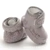 Zapatos para Bebé y Niño Pequeño de 0 a 1 Año Zapatos de Algodón para Bebé Suela Suave Velcro Forro de Felpa Cálido Botas de Nieve Gruesas de Invierno