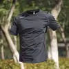 Nova Camiseta Respirável de Manga Curta Roupas de Corrida Camiseta de Seda Gelada Masculina Verão Fina Secagem Rápida Manga Curta Top Esportivo