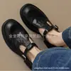 Colección de primavera y otoño transfronteriza: zapatos planos casuales con punta cuadrada, tallas 40-43, tallas extra disponibles, con una sola tira y estilo británico