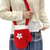 2025 Nuevo Estilo Guantes Peludos Moda Tendencia Callejera Felpa de Moda Bolso Pequeño Bolso Cruzado Bolso para Teléfono Bolso de Hombro