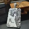 Novos produtos atacado prata esterlina personalidade dominador Guan Gong Guan Yunchang Pingente Dragão Verde retro Prata Tailandesa cartão Buda leal listagem