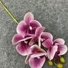 Flor Artificial Phalaenopsis de 5 Cabeças Impressa em 3D Mini Phalaenopsis em Vaso Flor de Exibição para Casa Flor Artificial para Escritório