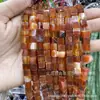 Cuentas Cuadradas Naturales Cristal Ágata Piedra Cuentas Sueltas Cuadrado de Ángulo Recto Cuentas Cubo de Azúcar Accesorios para Joyería DIY