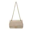 Bolso tote de ante acolchado tipo Coco Chanel con cadena para mujer, bolso baguette vintage, bolso de hombro grande de un solo compartimento para llevar debajo del brazo