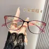 Gafas de Lectura Retro Ojo de Gato Anti Luz Azul para Mujer, Gafas de Moda de Alta Definición, Nuevo Estilo Europeo y Americano, Personalizadas, Reductoras de Edad, Exclusivamente para Exportación