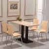 Juegos de mesa y sillas, diseñados específicamente para cafeterías escolares, restaurantes, tiendas de té de burbujas y establecimientos de comida rápida.; mesas y sillas de comedor sencillas de grado comercial