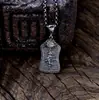 Colgante de plata pura S925 estilo chino taoísta de Zhao Gongming Dios de la Riqueza, collar versátil personalizado estilo chino nuevo vintage de los Cinco Dioses de la Riqueza